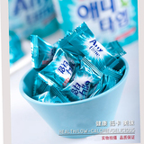 零食特产食品 韩国进口糖果 乐天薄荷糖 无糖 奶油味三层夹心111g
