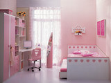 儿童家具套房公主 儿童床女孩护栏 1.2米上下床双层床 半高子母床