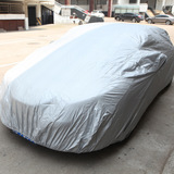 棉绒汽车车衣 轿车加厚防水防晒车衣 私家车通用型PEVA银灰色车罩