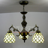 欧式艺术灯珠子灯 暖色餐吊灯 小客厅灯 卧室灯3头铁艺海马灯具