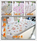 彩色软质玻璃zhuobu透明水晶版台布书桌布防水塑料印花茶几餐桌垫