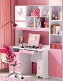 书桌直角书台粉色公主房家具儿童房家具电脑台新款特价青少年书台