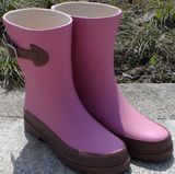 2016春夏新款隐形内增高7厘米橡胶雨靴防水短靴雨鞋女靴1766