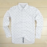 日本原单外贸 IKKA 剪标男士 花纹纯高支数细棉休闲衬衫衬衣