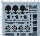 60825-A2614 microsoft zowie steelseries 外星人鼠标键盘水贴