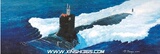 小号手拼装潜水艇军事模型 1/144仿真 美国军舰海狼级核潜艇 成人