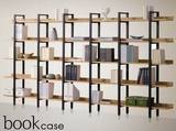 钢木书柜书架简易小型创意特价置物架柜隔断小书架实木桌上桌面
