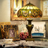 美式精品彩色玻璃装饰复古台灯家用客厅沙发角几卧室咖啡店酒吧灯