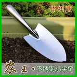 园艺工具 园林用品 小铲子 不锈钢小尖铲（带刻度） 种花种菜工具