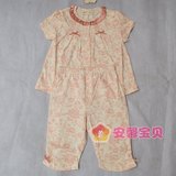 拉比夏季小熊花语全开短袖套装LNAAQ25600婴儿童女童宝宝居家服