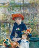 人物油画装饰画 世界名画复制品 雷诺阿油画Renoir阳台上
