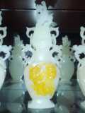 阿富汗玉花瓶貔貅摆件大号超值一对厘米天然玉石岫玉客厅商务招财