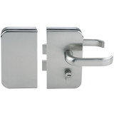 豪华玻璃；大门锁（左双开）大玻璃门锁 锁执手可以活动10-18mm