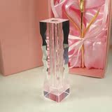 24K金玫瑰花 康乃馨  方形水晶花瓶 心形花瓶 埃菲尔 母亲节礼物