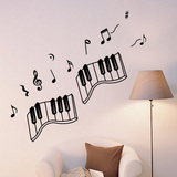 乐器音乐符号/学校教室布置/幼儿园/钢琴黑白键/客厅墙贴纸