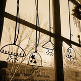 宜家风格吊灯防撞玻璃贴纸现代简约橱窗贴画欧式墙壁贴厨房墙贴饰
