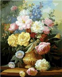 新品特价包邮diy数字油画手绘油画客厅装饰植物花卉40*50雍容华贵