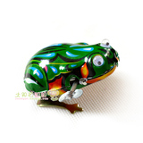 怀旧专场◆青蛙上链铁皮跳蛙发条青蛙 80后的复古玩具上弦玩具