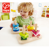 德国hape智力几何分类拼图儿童玩具益智智力 木制创意分类游戏