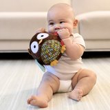 宝宝婴儿玩具动物造型悦耳铃铛布球手抓球摇铃球鹦鹉感官球摇铃球