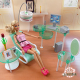 新型芭比娃娃家具配件 电脑房客厅套装 DIY过家家拼装益智玩具