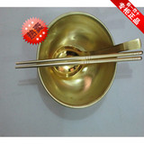 厂家直销 双层黄铜小碗铜筷子 铜勺子 铜餐具铜碗 铜勺 铜制品