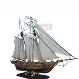 全国包邮 古典木质帆船模型拼装套材  纵帆型 新港号 远晴
