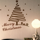 墙壁贴纸 X-mas Tree 圣诞节客厅卧室橱窗装饰玻璃贴纸圣诞树特价