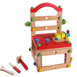 儿童木质制螺丝螺母拆装椅配工具宝宝婴幼儿动手组合装益智力玩具