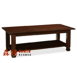 实木咖啡桌 美式家具 长方形茶几 美克 红橡家具定制 茶桌