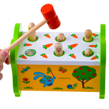 宝宝木制打地鼠玩具 亲子儿童互动游戏 敲打益智智力玩具 1-2-3岁