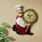 欧式客厅卧室创意装饰时钟厨师挂钟艺术挂表时尚个性钟表墙面壁钟