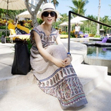 香港代购春夏季新款泰国风波西米亚雪纺长裙海边沙滩裙度假连衣裙