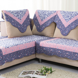 紫色薰衣草沙发垫布艺坐垫防滑高档棉组合沙发巾时尚真皮沙发套