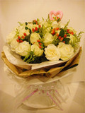 19朵白玫瑰花束促销上海鲜花店人民广场陆家嘴情人节送花生日订花