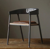 美式铁艺餐椅复古创意工业户外靠背漫咖啡椅子 时尚 休闲办公椅