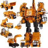 热卖得意变形战神金刚合金工程汽车大力神变型儿童玩具合体机器人