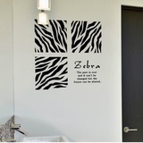 zebra 1斑马条纹墙贴 店铺背景装饰贴 过道背景墙贴纸 韩版风格