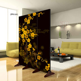 日本日式屏风樱花复古隔断活动背景墙可折叠时尚卧室房间客厅木质