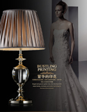 高档欧式水晶台灯奢华卧室床头灯创意现代简约样板房客厅装饰台灯