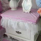 BeautyDream 紫色浪漫细腻短毛绒公主卧室系列床头柜罩 尺寸定做