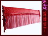 婚庆大红色纯棉蕾丝床头罩床头套 防尘罩软包床头用床靠背罩特价