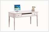 韩式田园风 高档白色1.4米长写字台 台式电脑台 实木书台 891新品