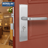 荣力斯 304不锈钢卧室门锁欧式室内防盗房门锁锁具机械门锁铜芯