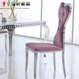 不锈钢餐椅可定制真皮绒布进口鳄鱼皮热销厂家直销餐桌椅组合婚椅