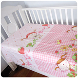 儿童新生儿床单单件 婴儿床品宝宝卡通宿舍床单纯棉布料定做包邮