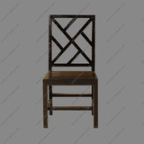【摆设】实木复古做旧中式单背餐椅书椅步步高升5折极美家具