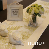 nunu+【包邮】光阴。棉麻素雅中式中国风样板间桌旗 餐旗桌布
