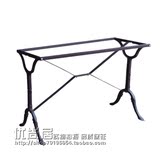中西餐厅/咖啡厅欧式铁艺古典长方形桌腿 铸铁桌脚餐桌架支架090