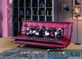 佳久品牌 JJ-30-C#休闲客厅双层钢架沙发 布艺折叠三人沙发床